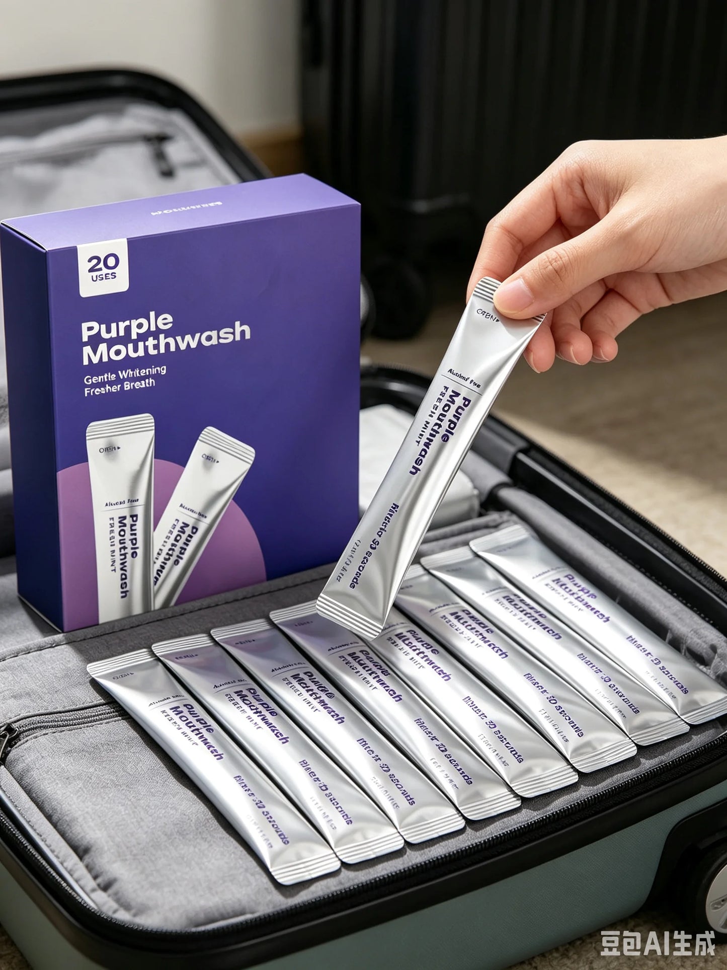 Purple Mouthwash Bad Breath Remover Oral Rinse Brighten Teeth Cleaning Gum Health Dental Care Products Portable Mint Mouthwash
