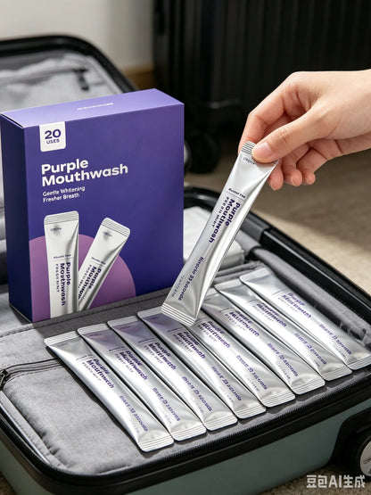 Purple Mouthwash Bad Breath Remover Oral Rinse Brighten Teeth Cleaning Gum Health Dental Care Products Portable Mint Mouthwash