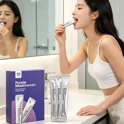 Purple Mouthwash Bad Breath Remover Oral Rinse Brighten Teeth Cleaning Gum Health Dental Care Products Portable Mint Mouthwash