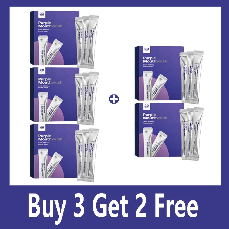 Purple Mouthwash Bad Breath Remover Oral Rinse Brighten Teeth Cleaning Gum Health Dental Care Products Portable Mint Mouthwash