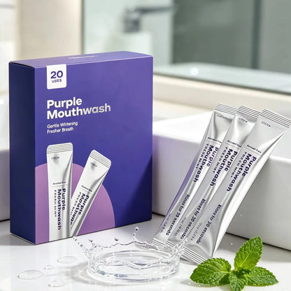 Purple Mouthwash Bad Breath Remover Oral Rinse Brighten Teeth Cleaning Gum Health Dental Care Products Portable Mint Mouthwash