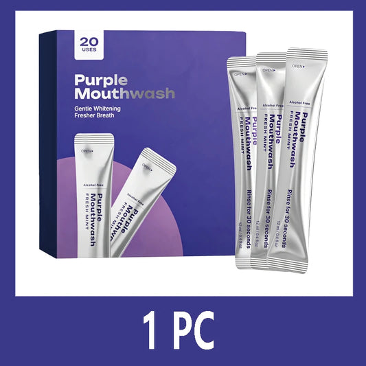 Purple Mouthwash Bad Breath Remover Oral Rinse Brighten Teeth Cleaning Gum Health Dental Care Products Portable Mint Mouthwash