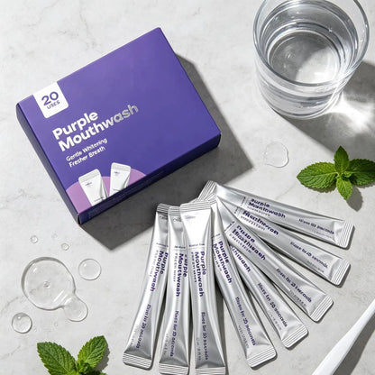 Purple Mouthwash Bad Breath Remover Oral Rinse Brighten Teeth Cleaning Gum Health Dental Care Products Portable Mint Mouthwash